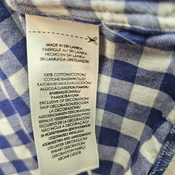 Polo Ralph Lauren Men's Long Sleeve Flannel Shirt White/Blue Plaid Size Large - Picture 7 of 8